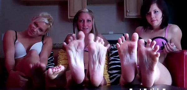  Lick and suck our toes you little bitch